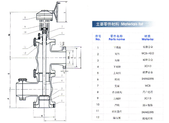 三(sān)通式料漿(jiāng)閥産品結構(gòu)圖